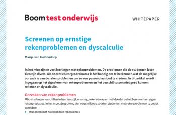 Gratis whitepaper ‘Screenen op ernstige rekenproblemen en dyscalculie'