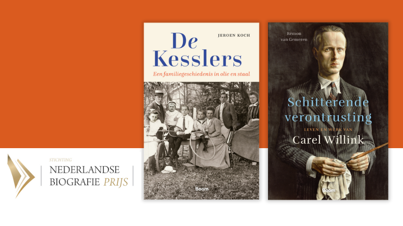 Twee Boom-biografieën op longlist De Nederlandse Biografieprijs 2024!