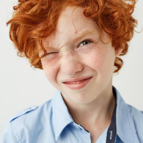 Snelcursus Boom LVS omslagafbeelding met jongetje met rood haar dat knipoogt.